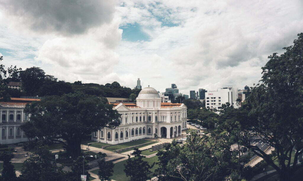 singapore, sky, trees, art, museum, building, attraction, national