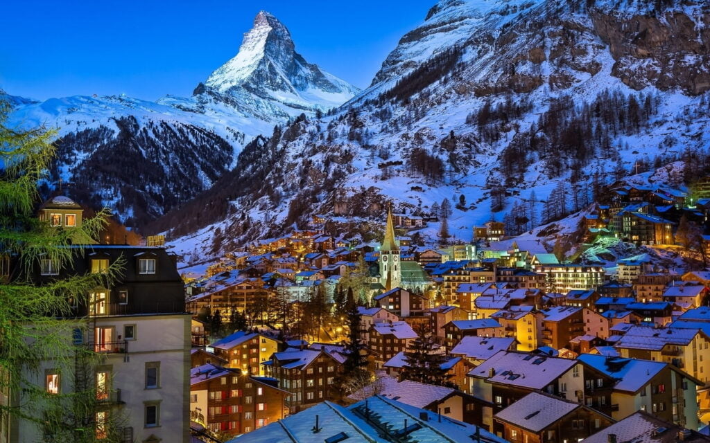 Zermatt Valley Switzerland, mountains, snow